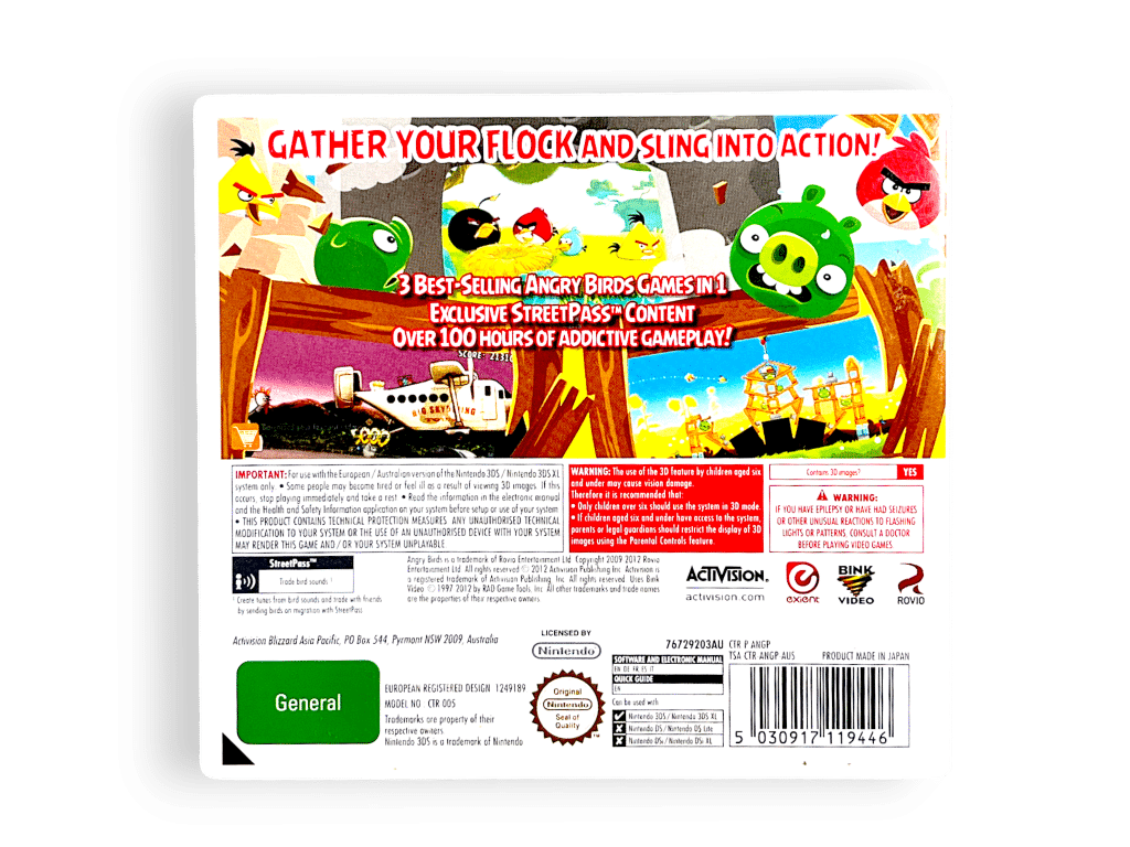 ANGRY BIRDS TRILOGY (3DS) *MINT COMPLETE* - Image 3