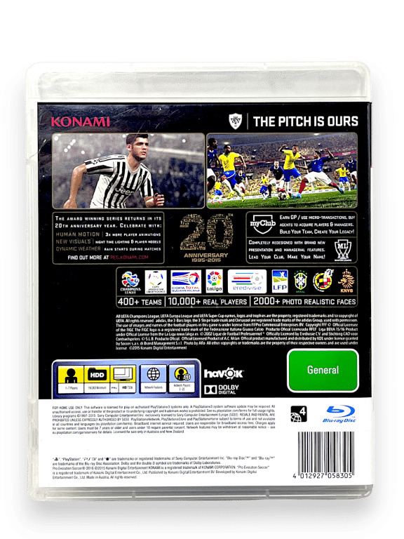 Pro Evolution Soccer 2016 (PS3 - RARE) *EXCELLENT & COMPLETE* - Image 2