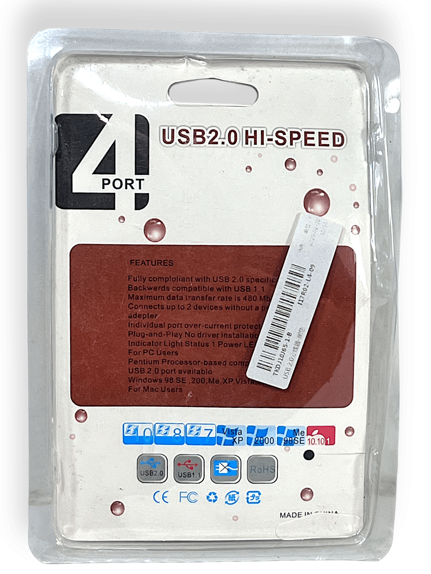 USB 2.0 Hi-Speed 4-port USB hub NEW - Image 2