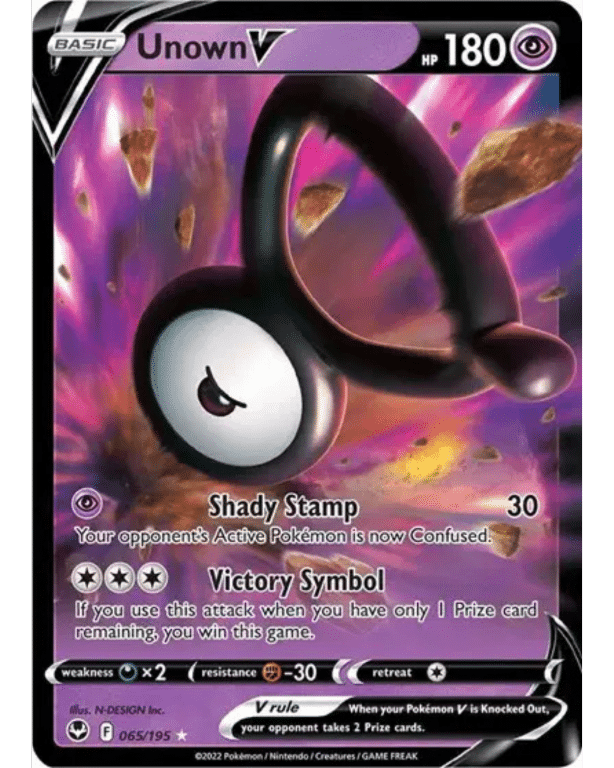 POKEMON TCG - Unown V 065/195 Silver Tempest