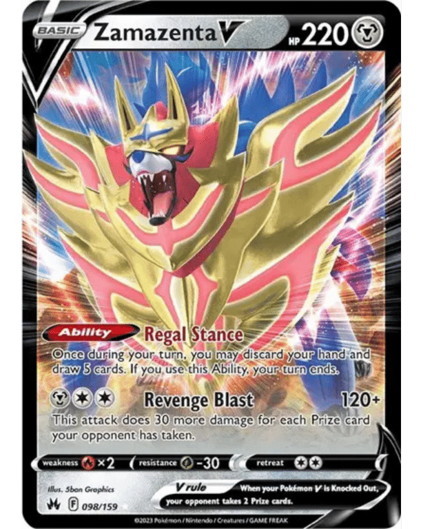 POKEMON TCG - Zamazenta V 098/159 Crown Zenith