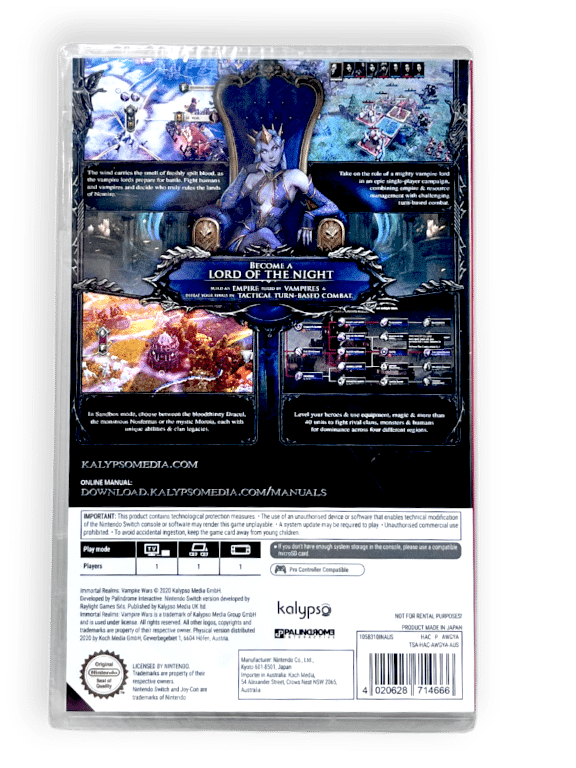 Immortal Realms: Vampire Wars (Nintendo Switch) *NEW SEALED* - Image 3