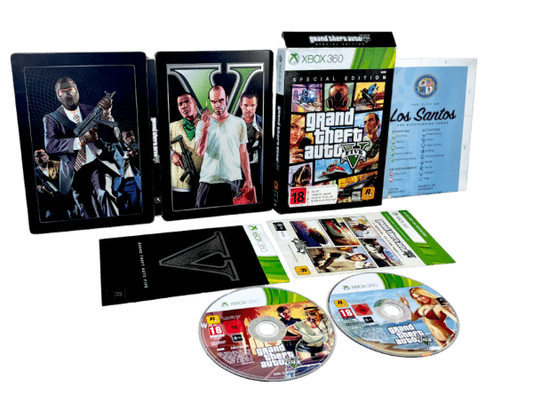 Grand Theft Auto V Special Edition (Xbox 360) *BOXED STEEL EDITION* - Image 4