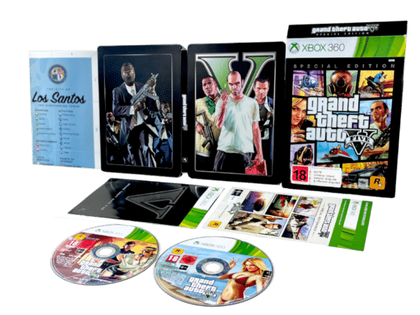 Grand Theft Auto V Special Edition (Xbox 360) *BOXED STEEL EDITION* - Image 2