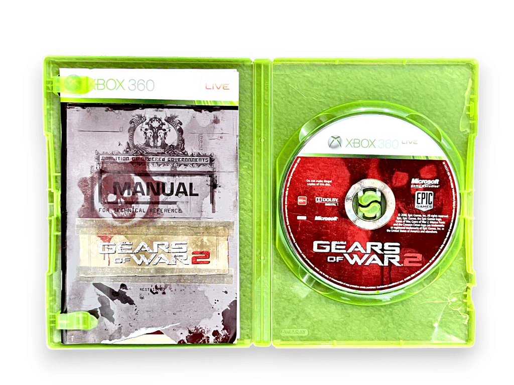 Gears of War 2 (Xbox 360) MANUAL + DISC + CASE