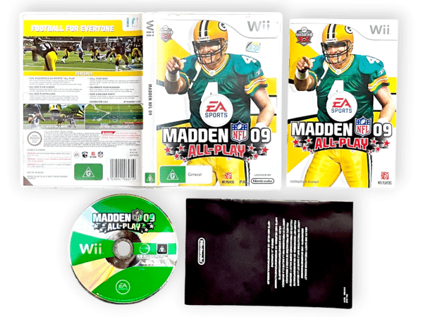 Madden NFL 09 All-Play (RARE Wii) *EXCELLENT & COMPLETE* - Appleby Games