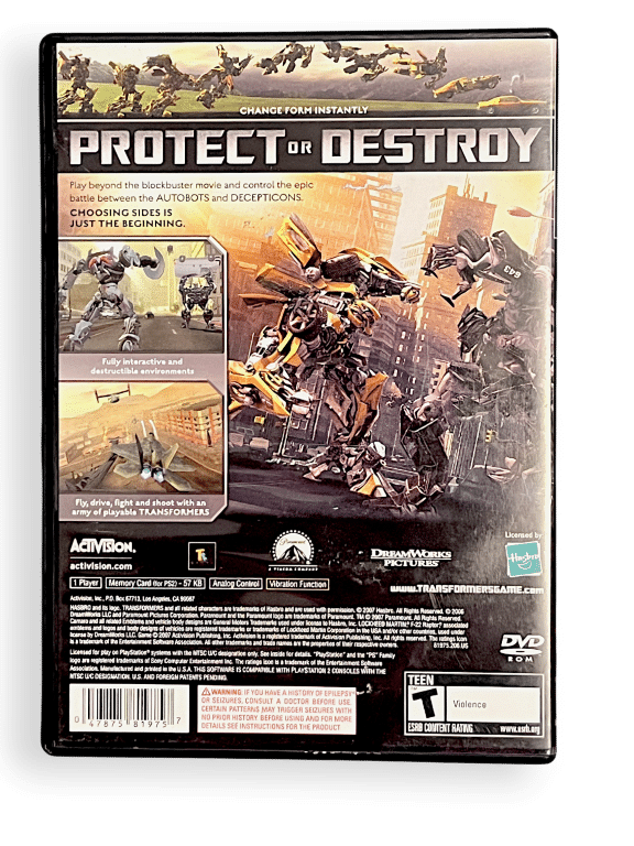 Transformers: The Game (PS2) NTSC USA REGION - Image 2
