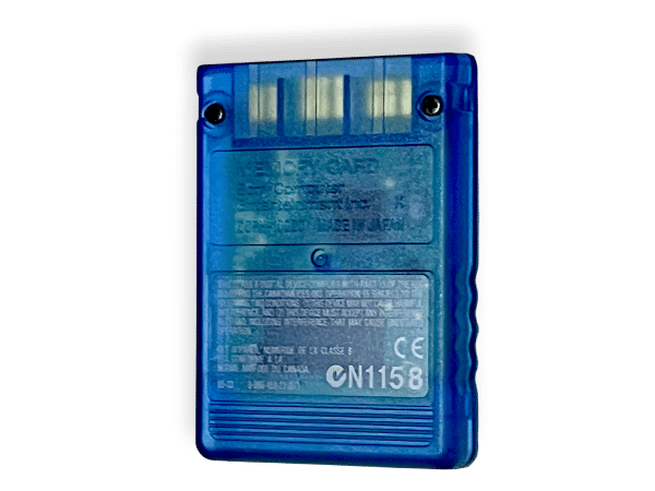 GENUINE SONY PS2 Memory Card 8MB - Clear Blue (MagicGate) - Image 2