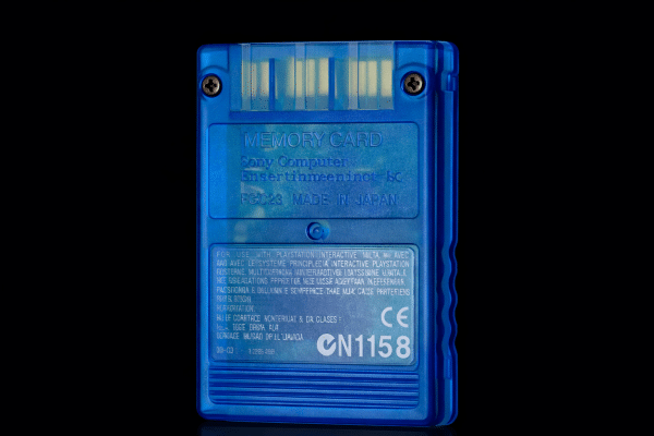 Genuine SONY PS2 Memory Card TRANSLUCENT BLUE