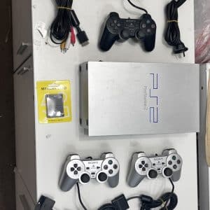 SILVER PS2 Phat PlayStation 2 SILVER Bundle