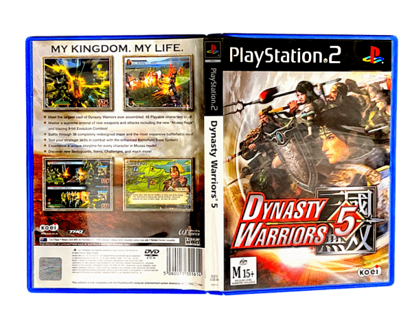 Dynasty Warriors 5 (PS2) CASE + COVER + MANUAL (NO DISC) - Image 2