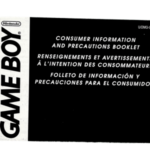 Game Boy - Consumer Information & Precautions Booklet