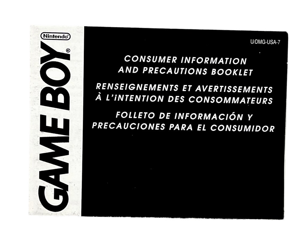 Game Boy - Consumer Information & Precautions Booklet