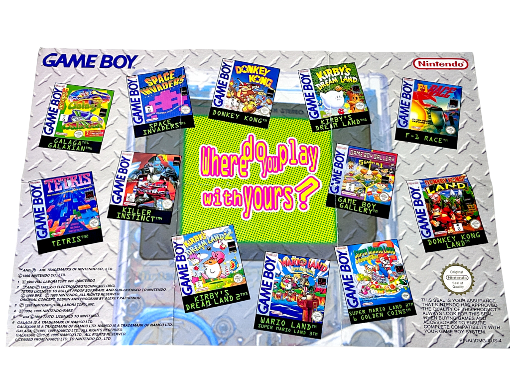 Game Boy - Promotional Poster / Fold-Out Insert