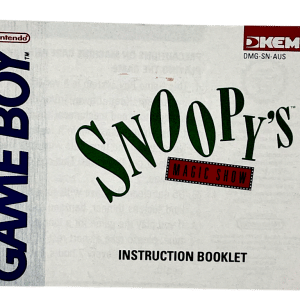 Snoopy’s Magic Show (Game Boy) - Instruction Booklet Only