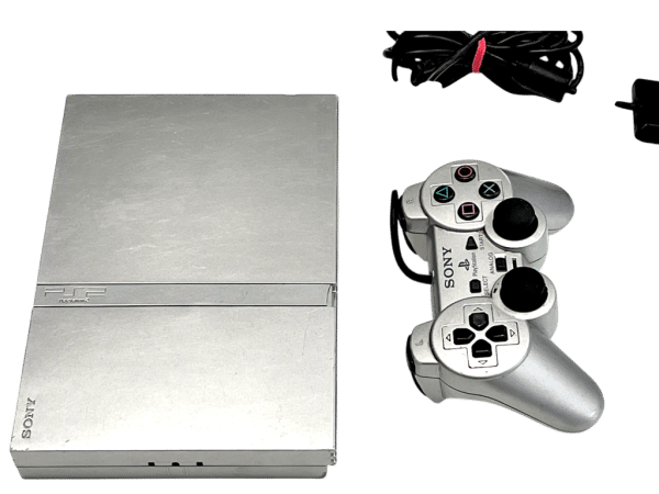 PS2 Slim SILVER Console + Genuine Controller - Image 8