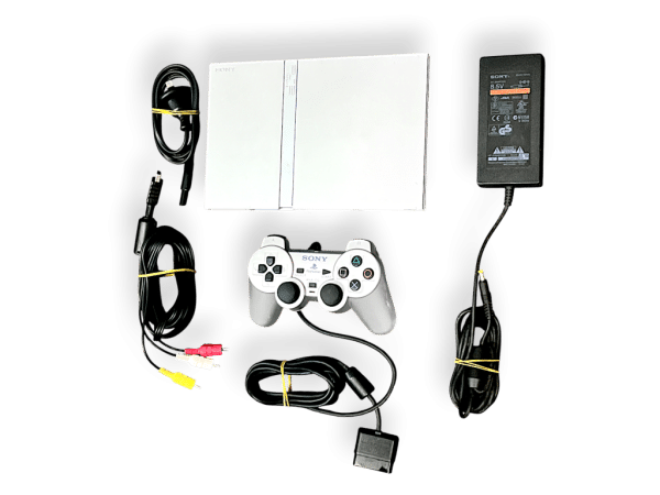 PS2 Slim SILVER Console + Genuine Controller - Image 3