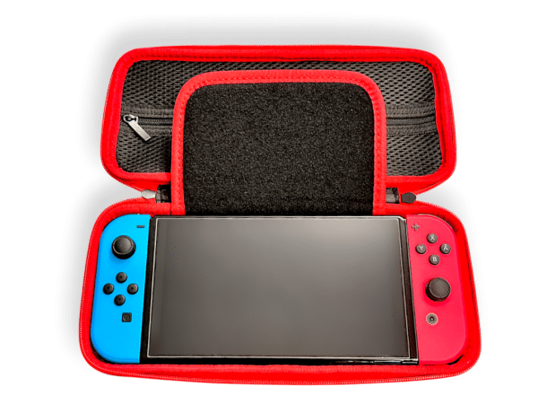 Nintendo Switch (OLED Model) Neon Blue and Red Joy-Con, Black Dock - Image 2