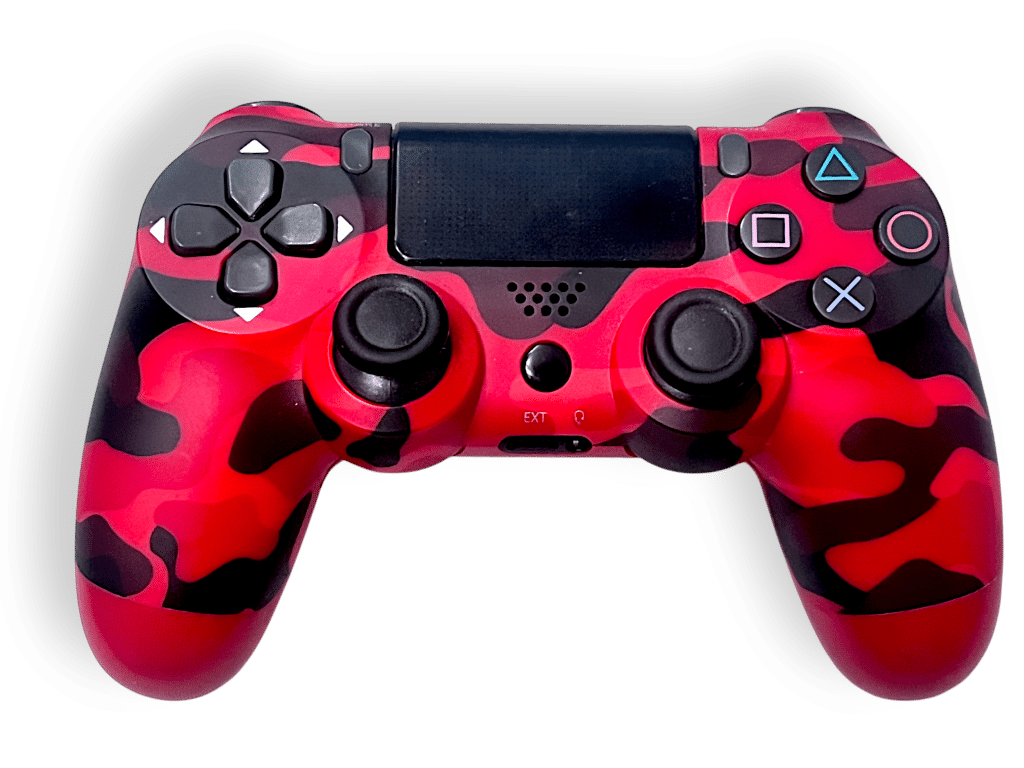 PS4 Controller Red Camouflage