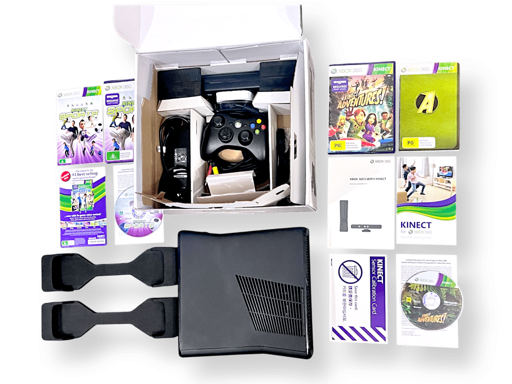 XBox 360 Slim 250GB (SILVER RIM + KINECT) *COMPLETE BOX SET* (FAMILY GAMING ONLY) - Image 4