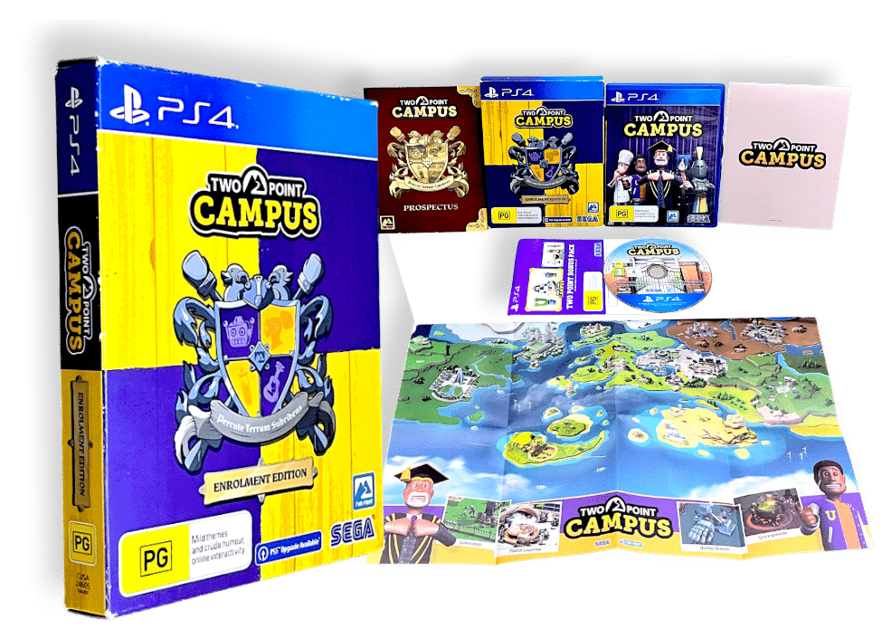 Two Point Campus: Enrolment Edition (PS4) *COMPLETE BOXED COLLECTOR'S BUNDLE*