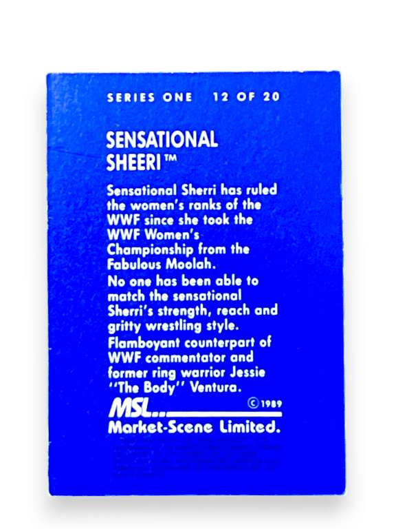 WWF Superstars of Wrestling 1989 SERIES 1 Card Sensational Sherri - Image 2