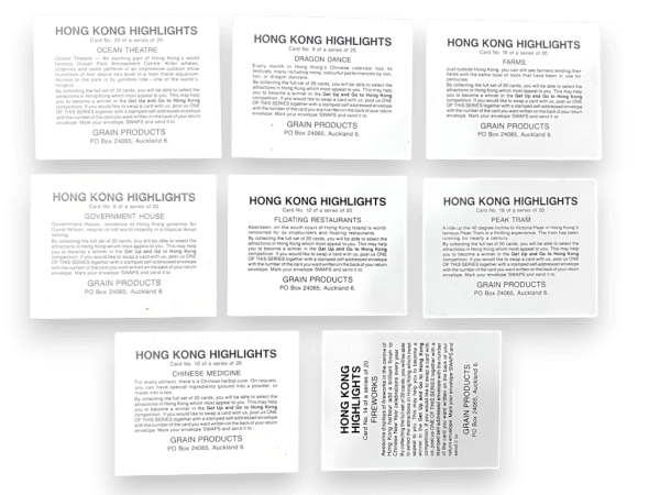 Vintage Sanitarium Hong Kong Highlights 1991 Collectible Weetbix Cards - Image 2
