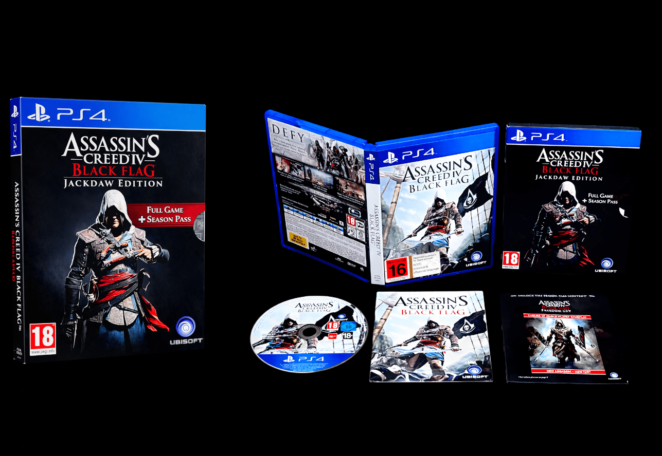 Assassin's Creed IV Black Flag JACKDAW BOXED EDITION (PS4) *RARE*