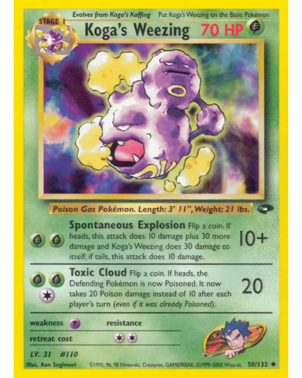 POKEMON TCG - Koga's Weezing 50 Gym Challenge
