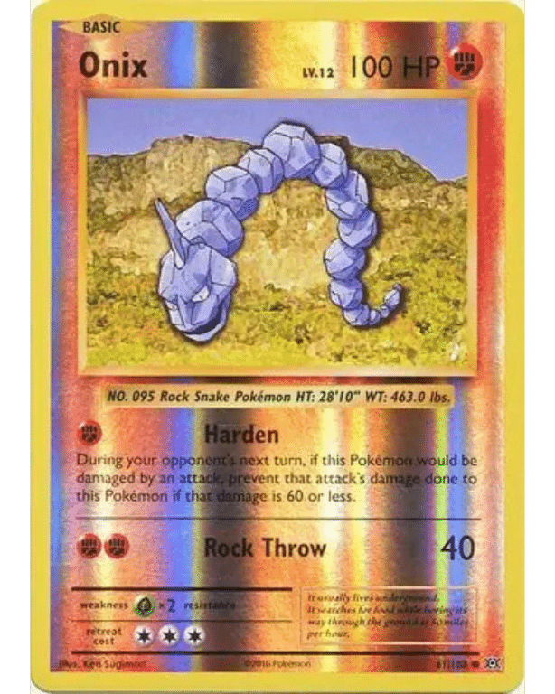 POKEMON TCG - Onix 61/108 Evolutions HOLO