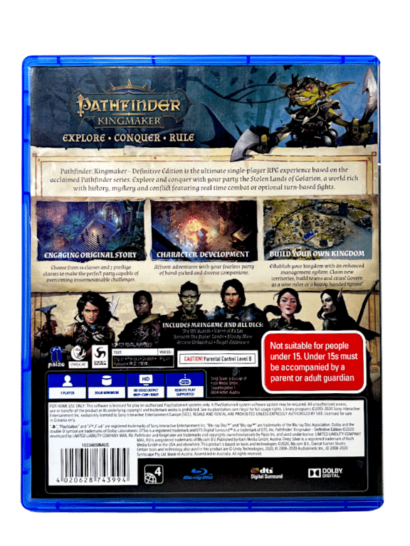 Pathfinder Kingmaker - Definitive Edition (PS4) *MINT COMPLETE* - Image 2