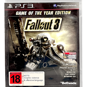 Fallout 3 GAME OF THE YEAR EDITION (PS3) *EXCELLENT - PROMO CARD, NO MANUAL*