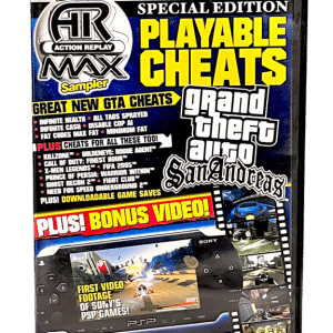 Action Replay MAX Sampler - Playable Cheats for Grand Theft Auto: San Andreas (PS2)