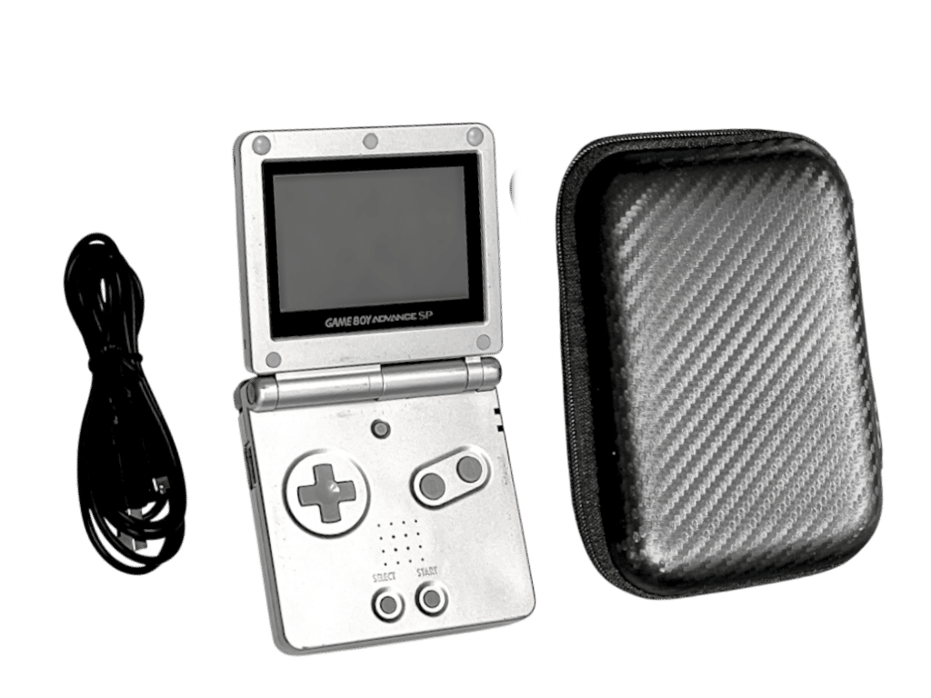 Nintendo Game Boy Advance SP Console (Silver) + Charger + Quality Case