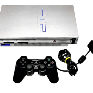 PS2 FAT Console (Silver) with Controller & Cables