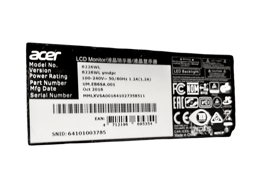 Acer B226WL Monitor (22" LED Display) *INCLUDES LEADS* - Image 6