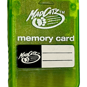 Mad Catz PlayStation Memory Card - Translucent Green (PS1 Memory Card)