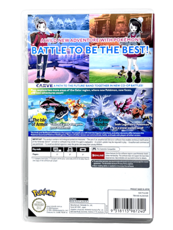 Pokemon Sword + Expansion Pass (Nintendo Switch) NO CARTRIDGE - Image 2