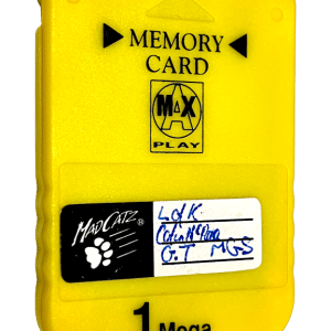 Mad Catz 1 Mega PS1 Memory Card (Yellow)
