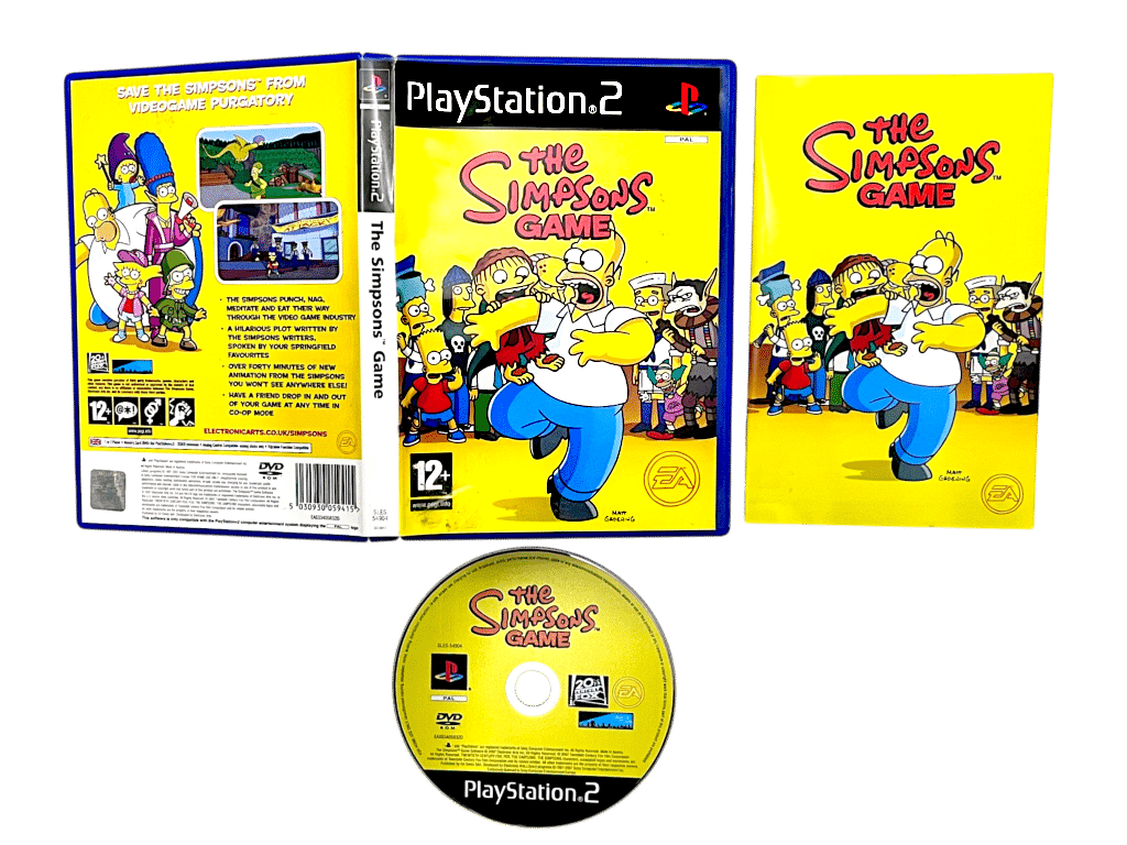 Simpsons Ps2 The SIMPSONS Game (PS2 UK PRINT) *EXCELLENT & COMPLETE* - Appleby Games
