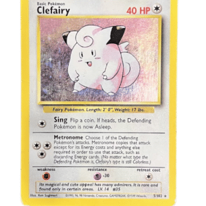 POKEMON TCG - Clefairy - Base Set Pokemon Card #5/102 PREOWNED