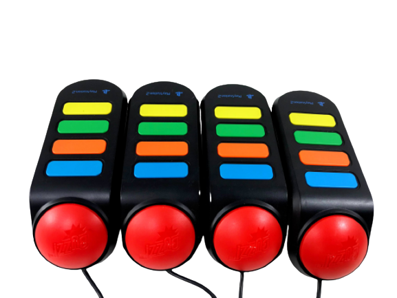 BUZZERS! Official SONY PS2 / PS3 BUZZ CONTROLLERS x 4! - Image 2