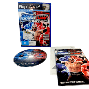 WWE SmackDown vs Raw 2007 (PS2) COMPLETE Scratched