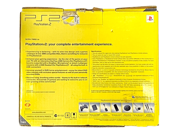 PS2 Slim Console Bundle (Boxed) w/ Controller & Cables - Image 4