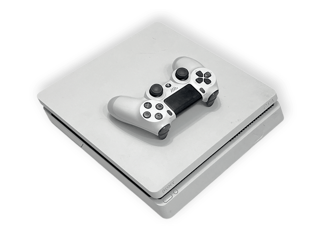 PS4 Slim Console (White) + 2 Controllers - Image 4