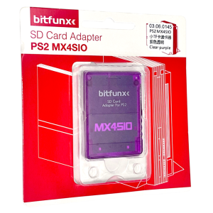Bitfunx PS2 MX4SIO SD Card Adapter - Clear Purple (NEW SEALED)