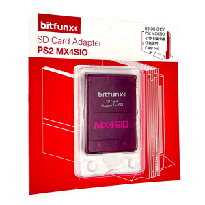 Bitfunx PS2 MX4SIO SD Card Adapter - Clear Violet (NEW SEALED)