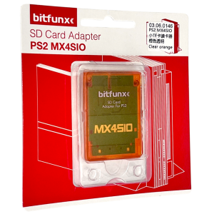 Bitfunx PS2 MX4SIO SD Card Adapter - Clear Orange (NEW SEALED)
