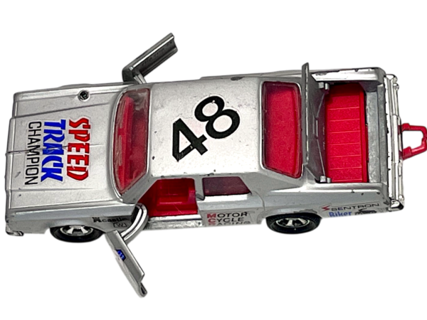 Vintage Matchbox SuperKings K-91 Motorcycles + Plymouth Gran Fury (1983) - Image 2