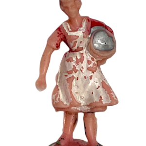 Vintage Antique Railroad Tiny People: Woman with basket